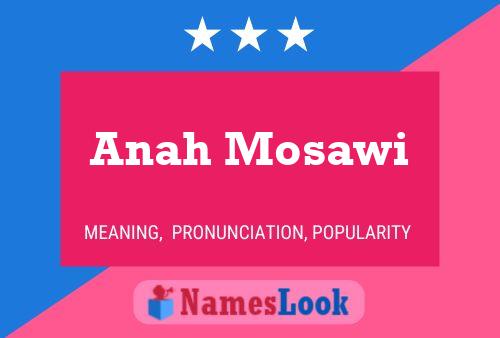 Anah Mosawi Namensposter