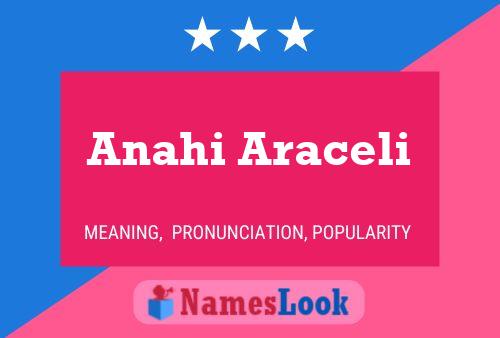 Anahi Araceli Namensposter