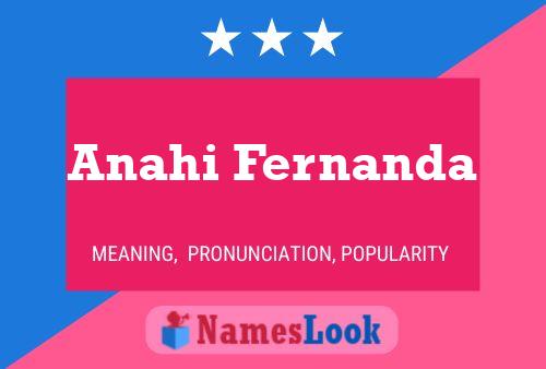 Anahi Fernanda Namensposter