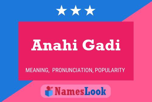 Anahi Gadi Namensposter