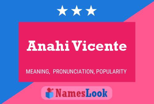 Anahi Vicente Namensposter