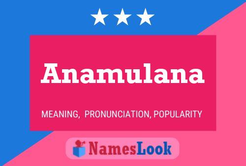 Anamulana Namensposter