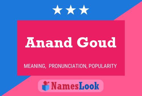 Anand Goud Namensposter