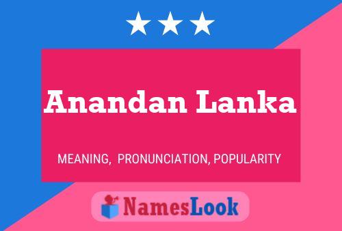 Anandan Lanka Namensposter