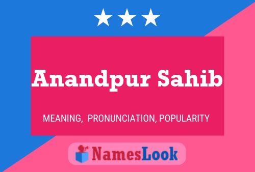 Anandpur Sahib Namensposter