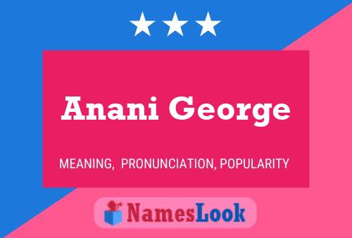 Anani George Namensposter