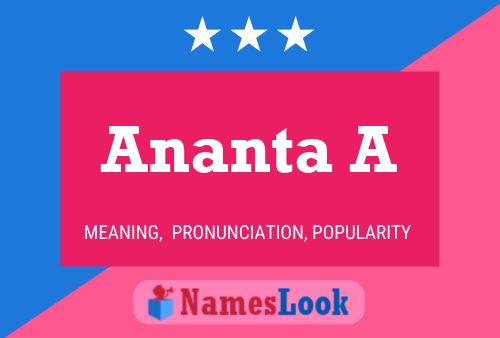 Ananta A Namensposter