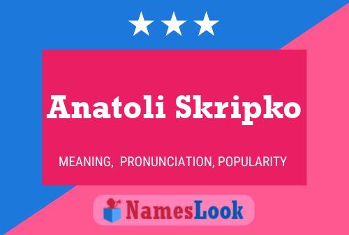 Anatoli Skripko Namensposter