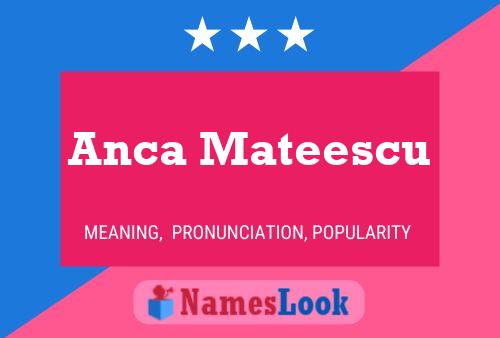 Anca Mateescu Namensposter