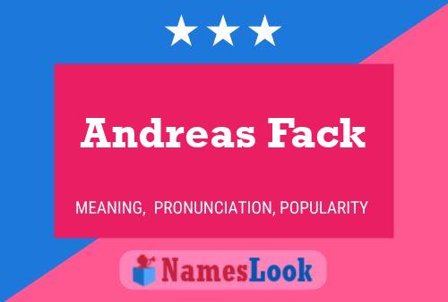 Andreas Fack Namensposter