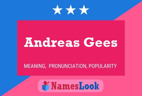 Andreas Gees Namensposter