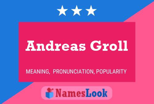 Andreas Groll Namensposter