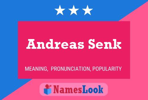 Andreas Senk Namensposter