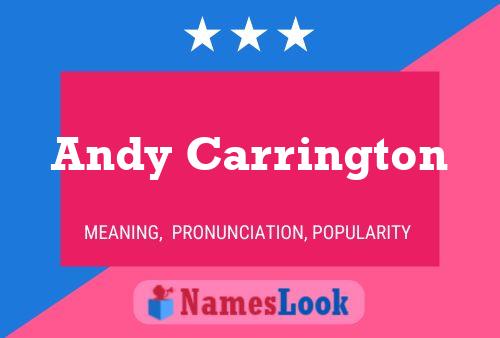 Andy Carrington Namensposter