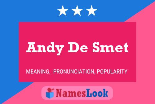 Andy De Smet Namensposter