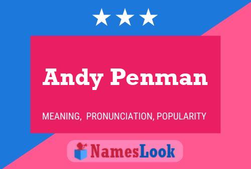 Andy Penman Namensposter