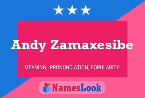 Andy Zamaxesibe Namensposter