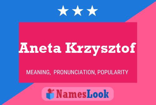 Aneta Krzysztof Namensposter