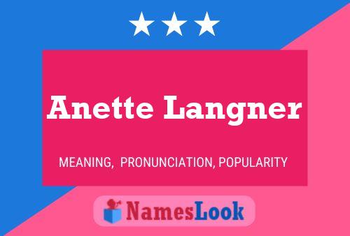 Anette Langner Namensposter