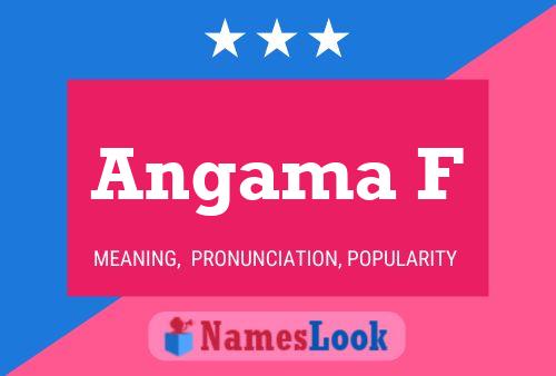 Angama F Namensposter