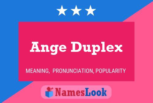 Ange Duplex Namensposter