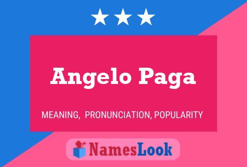 Angelo Paga Namensposter