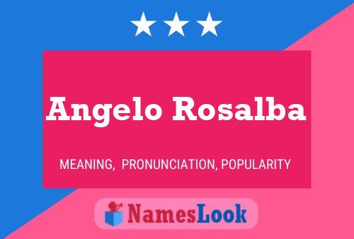 Angelo Rosalba Namensposter