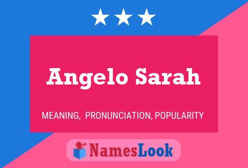 Angelo Sarah Namensposter