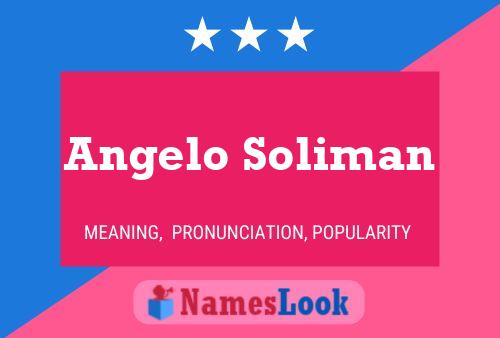 Angelo Soliman Namensposter