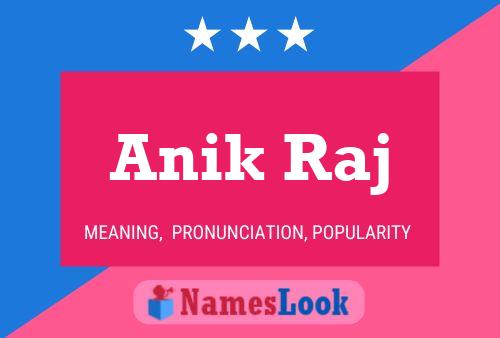 Anik Raj Namensposter