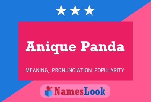 Anique Panda Namensposter