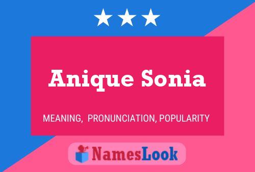 Anique Sonia Namensposter