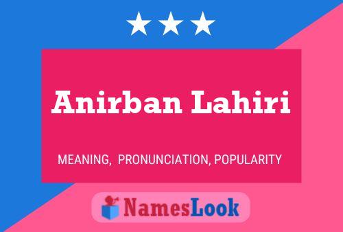 Anirban Lahiri Namensposter