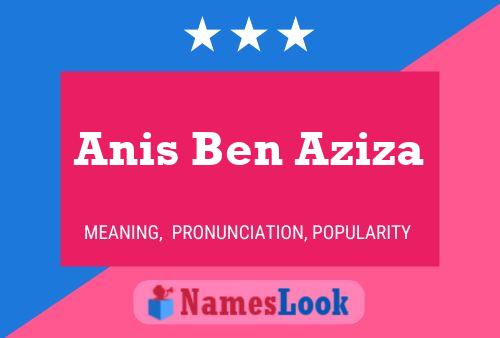 Anis Ben Aziza Namensposter