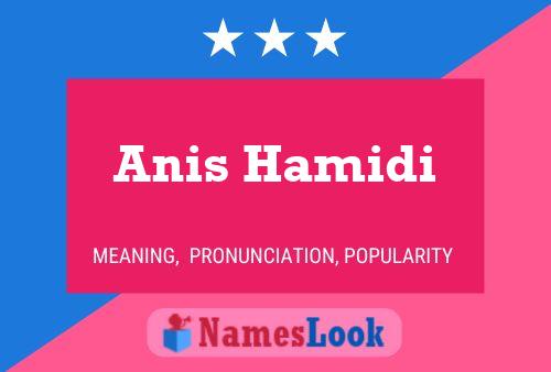 Anis Hamidi Namensposter