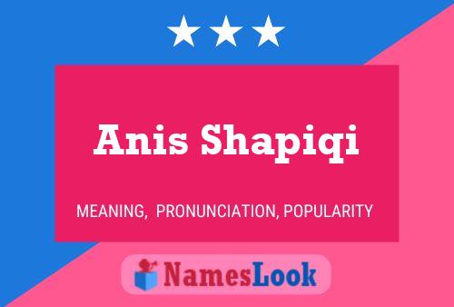 Anis Shapiqi Namensposter