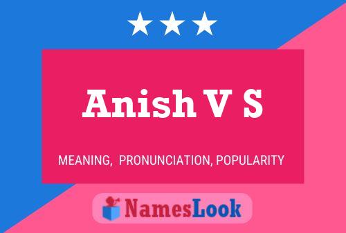 Anish V S Namensposter