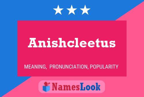 Anishcleetus Namensposter