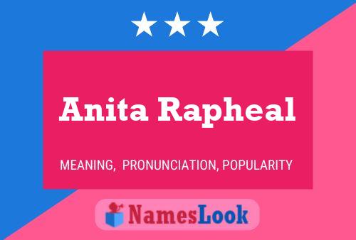 Anita Rapheal Namensposter