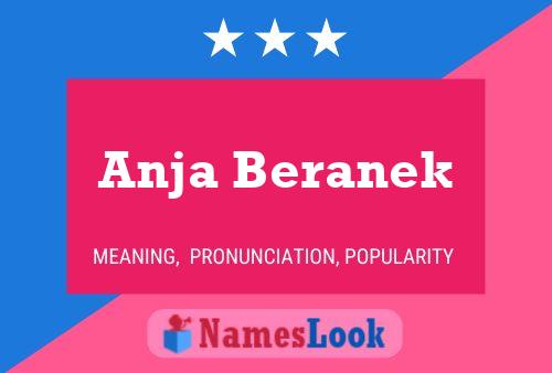 Anja Beranek Namensposter