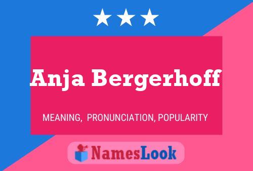 Anja Bergerhoff Namensposter