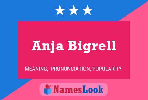 Anja Bigrell Namensposter