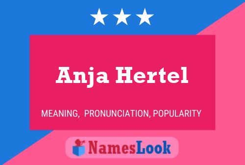 Anja Hertel Namensposter