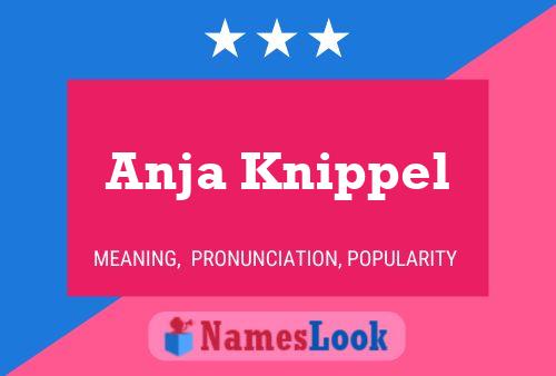 Anja Knippel Namensposter