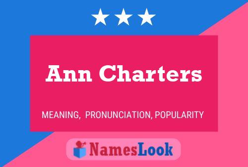 Ann Charters Namensposter