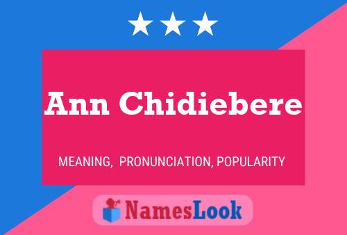 Ann Chidiebere Namensposter