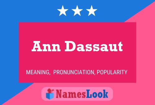 Ann Dassaut Namensposter