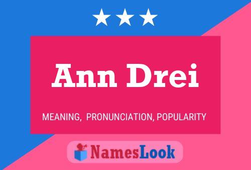 Ann Drei Namensposter