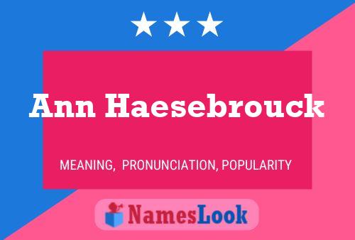 Ann Haesebrouck Namensposter