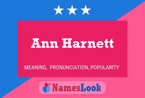 Ann Harnett Namensposter